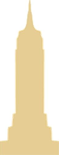 Empire State Building Cutout Unfinished Wood City Decor Home Decor Big Apple Door Hanger MDF Shape Canvas Style 1