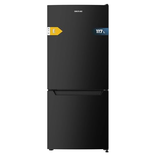 Cecotec Refrigerateur Congelateur Combiné Bolero CoolMarket Combi 117 DF Black E. Réfrigérateur 117L, Defrost, Fast Freezing, classe E, couleur noire