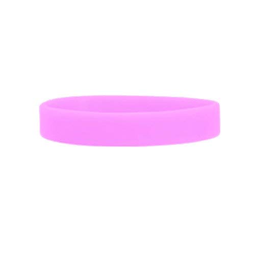 Silicone Wristbands Pack of 10 Infant Sizes Choice of Colours (Pink) — image 1