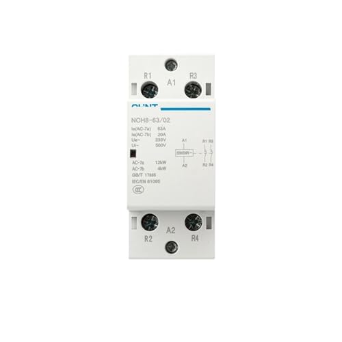 Contrôleur domestique 230V 63A 4 pôles contacteur modulaire monophasé H8