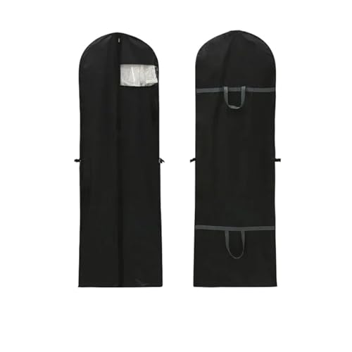 Hanging Garment Bag 60x180cm Clothes Dust Cover Garment Suit Dress Jacket Clothes Coat Dustproof Cover Protector Travel Bag Suit Wedding Dress Cover 2Pcs(Black)