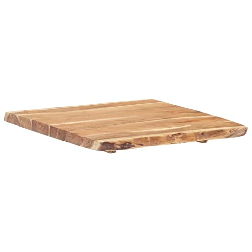 Tableros de mesa de madera maciza de acacia duradera, 58 x 50-60 pulgadas 6