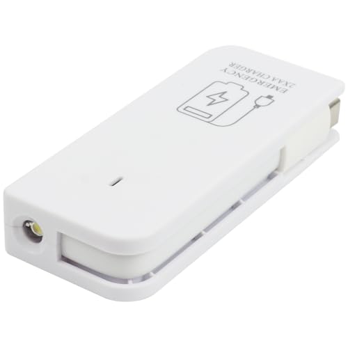 KOYOKOMA 電池式 モバイルバッテリー LEDライト Type-Cケーブル付属 USBポート USB出力 携帯 防災グッズ 非常用 （ホワイト）