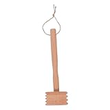 Amosfun Fleischklopfer Fleischstampfer Zartmacher Fleischhammer Hochleistungs -Fleisch -Tenderizer Werkzeug zum Zartmachen von Steaks zweiseitiger Fleischhändler Pfünder Buche Beige