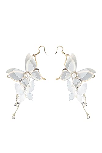 Schmuckanthony Boucles d'oreilles pendantes en forme de papillon avec strass et cristaux Cover