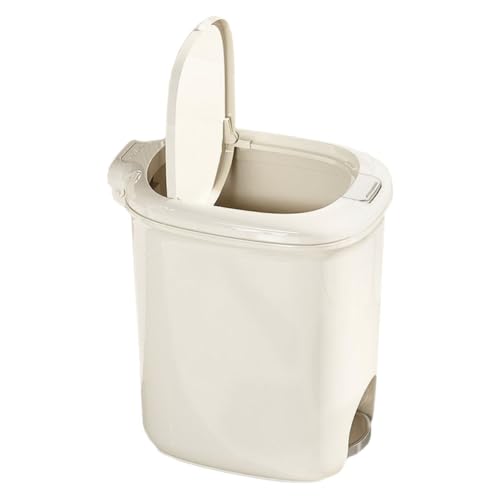 Bote de basura con pedal crema 2L para cocina y dormitorio