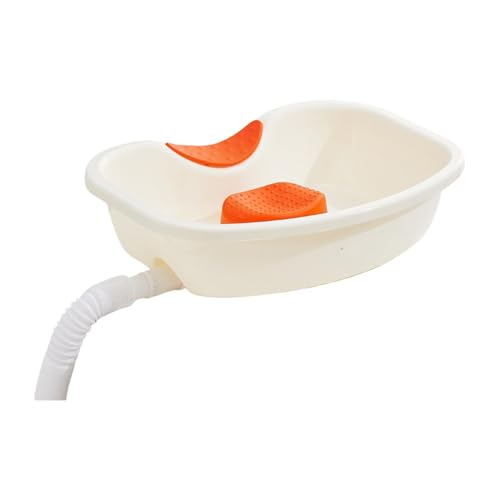 Shampoo Bowl - Cuenca De Lavado De Cabello | Ayudas Para Lavar El Cabello Para Discapacitados | Lavabo Con Soporte Para El Cuello | Bandeja De Amigos Reutilizables Con Manguera De Drenaje Para Cabecer