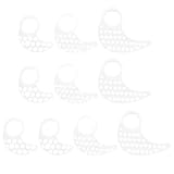 VANZACK Silikon Ohrhaken für kabellose Ear Kopfhörer 10 Stück Ergonomisch Weich Transparent Schutz für Sport und Alltag