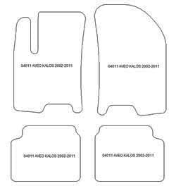 MTM Tappetini Auto Su Misura Per Chevrolet Aveo (2002-2011) – Set Completo In Moquette Nera Con Bordo Antiscivolo – Cod. One 457