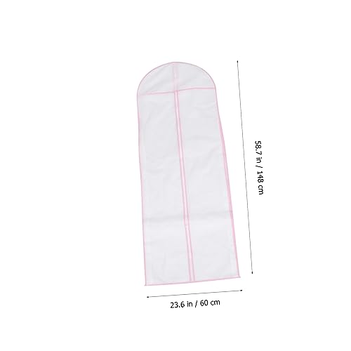 VALICLUD 1Pc Edge Nonwoven Wedding Dress Storage Bag for Bridal Gown Long Garment Cover Lightweight Dust Bridal Clothes Protection for Travel and Long Term4