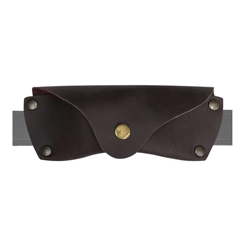 Image of Leather Glasses Case for Men - Vintage Rustic Belt Eyeglass Holder