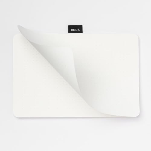 Image of RODA A5 Notepad with 60 Tear-Off Dot-Grid Sheets | 90gsm Ink-Friendly Paper | Smooth Rounded Corners | Desk and Travel-Friendly Writing Pad for Notes, Journaling, Planning | Ideal Bullet Journals