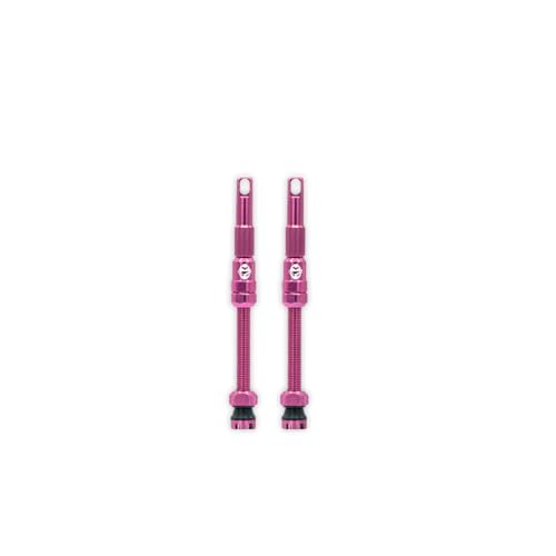 Válvulas Tubeless Tru-Tension FILLFAST | Alta Flujo y Anti-obstrucción para Bicicletas de Carrera, Carretera y Off-Road | Rosa - 60 mm miniatura 1