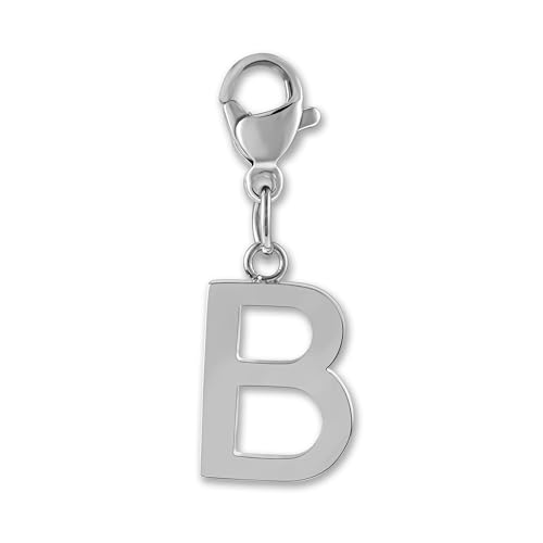 Pendentif Lettres B - Pendentif Chaîne Initial Charm en Acier I En Acier Chirurgical pour Bracelet Bette