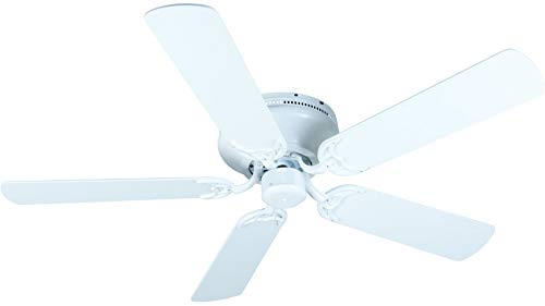 Craftmade K10687 Pro Contemporary 52" Hugger Ceiling Fan with Pull Chain, 5 Blades, White