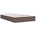 vidaXL Ottoman-Bett ohne Matratze Dunkelbraun 120x200 cm Stoff, Bettrahmen, Bettgestell mit Stauraum, Polsterbett, Bettgestell
