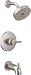 Delta Faucet Trinsic 14 Series Single-Function Tub and Shower Trim Kit with Single-Spray H2Okinetic Shower Head, Stainless T14459-SS (Valve Not Included)