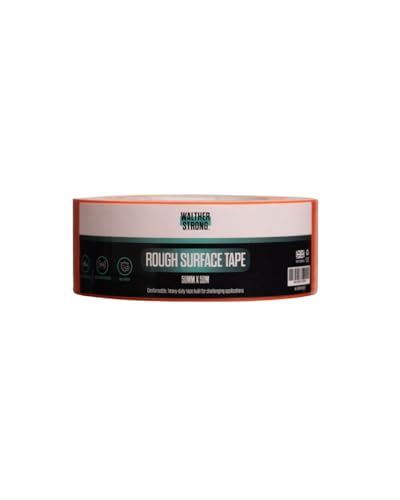 Image of Walther Strong Rough Surface Tape 50mm x 50m. Waterproof Surface Protection Tape. Heavy Duty Suitable For Multiple Surfaces. Easy Tear, Durable UV Stable. 30-Days Residue Free. Strong Adhesive