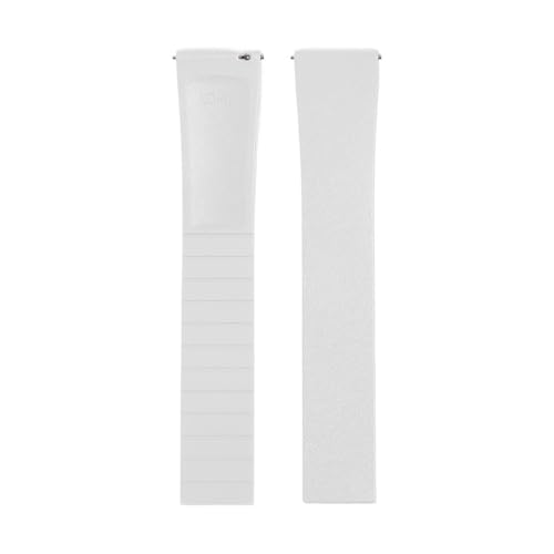 Bracelet montre FKM 18mm anti poussière et robuste boucle argentée