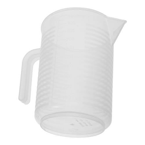 Hohopeti Vaso Medidor Grande de Plástico con Tapa Taza Transparente para Medir Líquidos con Escala Clara Práctico para Cocina y Aceites Reutilizable