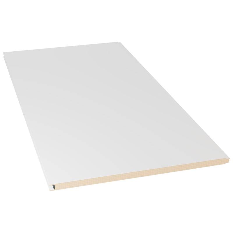 Acero Panel - Panel BOX Fachada Tornilleria Vista | BOX40 2000x1000mm | Interior - Exterior Blanco Pirineo | Acero Prelacado | Liso |