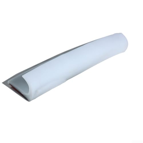 Eawfgtuw Canalón de goma de PVC, 2 m, color blanco, flexible, para autos, furgonetas, caravanas, barcos, control de agua, fácil instalación, cinta adhesiva de espuma para automóviles, protección