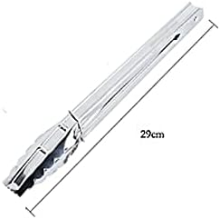 Cooking Tongs Stainless Steel Kitchen Tongs, for Frying, Cooking, Bread, Size:29cm,Non-Slip Tongs