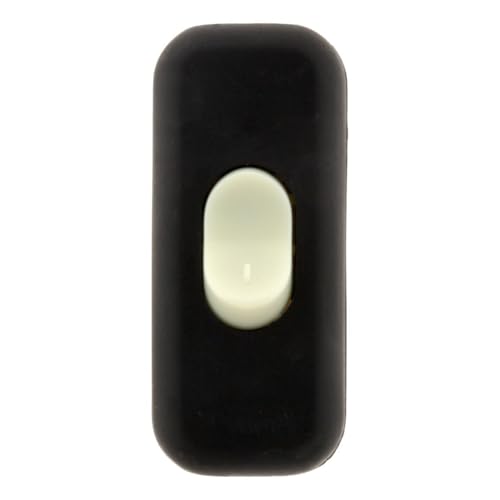 Zenitech Interrupteur 2A Unipolaire Luminescent - Noir