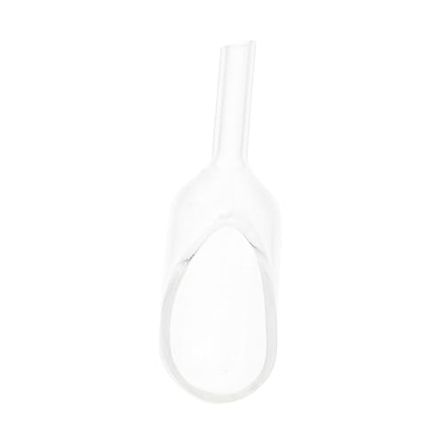 BELLIFFY Weighing Spoon Laboratory Weighing Funnel Weighing Tool Weighing Tray Digital Spoon Scale Experimental Weighing Scoop Weighing Dish Containment Tray Weighing Plate White Glass