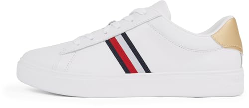 Tommy Hilfiger Damen Court Sneaker Essential Low Top, Weiß (White), 36