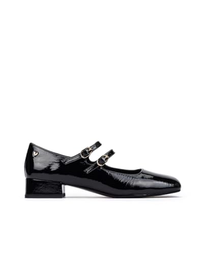 MARTINELLI Damenschuhe mit Absatz aus Schlangenleder, Schwarz , 39 EU