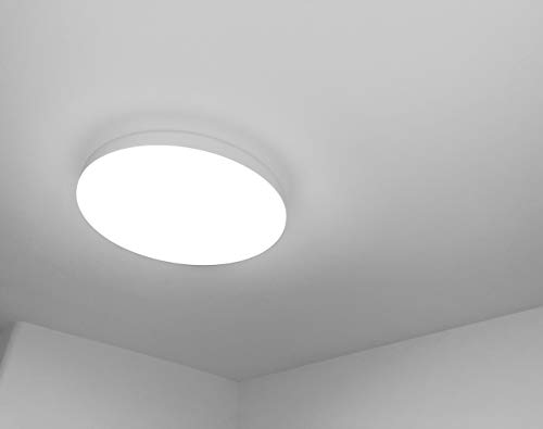 Premium 14" Flush Mount LED Ceiling Light Fixture with Motion Sensor, Remote Control & Timer - Dimmable & Adjustable Light Color (Warm 2700K-5000K Cool) - Bedroom, Dining Room, Bathroom and Closet - Thumbnail 2