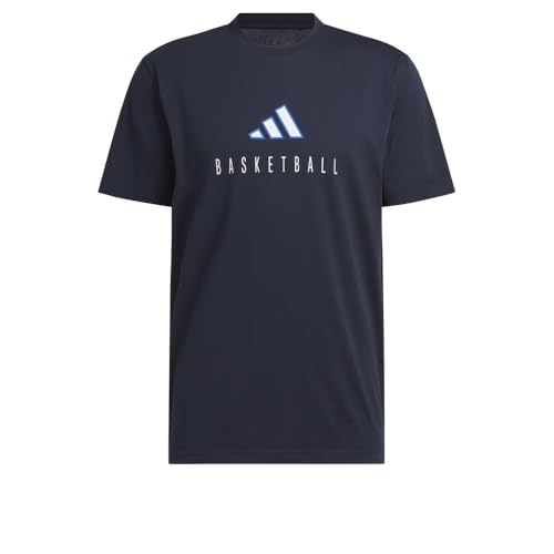 Adidas Mens Worldwide Hoops Performance Graphic T-Shirt Black Medium