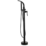 Stand Alone Tub Freestanding Free Stand Bathtub Faucets Filler, Bath Faucet Fixtures Combo with Sprayer, Unique Tub Fillers Freestanding