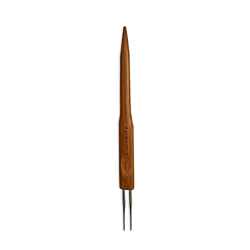 Locsanity Dreadlocks Tool Single, Double, and Triple Set Tapered Crochet Needle Bamboo Handle Dreadlocks .75 - Thumbnail 2