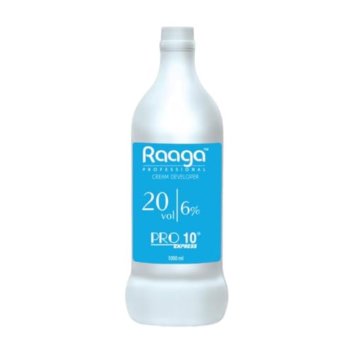 Raaga Professional Pro 10 Express 6% Cream Developer, 20 Vol, 1000 ml