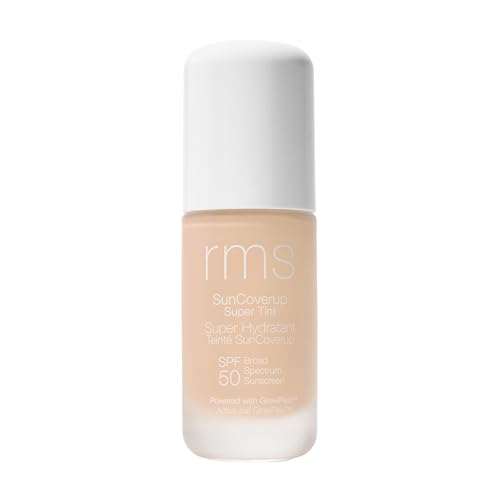 RMS Beauty SunCoverup SPF 50 – Broad Spectrum Mineral Sunscreen Foundation, Reef-Safe Zinc Oxide, Tinted Lightweight Sun Protection, Water-Resistant, 1 fl oz