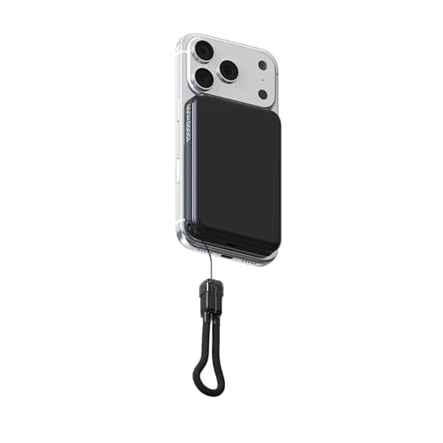 Image of Phonokart ARC 10000mAh Slim Magnetic Wireless Powerbank, Perfect for iPhone 17,16,15,14,13,12 with Detachable Type c Cable and 20W Fast Wired Charging-Charges iPhone 50% in 30 mins(Black)