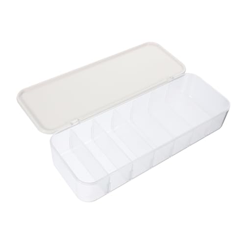 TOPPERFUN Caja Organizadora de Cables Divisor Extraíble Almacenamiento Transparente para Escritorio para Cargadores Auriculares y USB