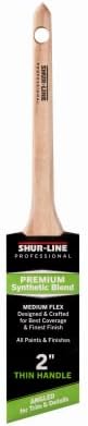 Shur-Line 2" Synthetic Blend Professional Angled Paint Brush with Thin Wood Handle - Quantity of (4)