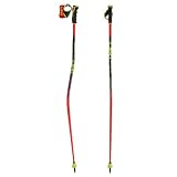 LEKI WCR Pro GS TR - Bastoni da sci, colore: rosso/viola/giallo fluo, 140 cm
