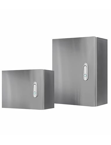 Lockable Weatherproof Electrical Junction Box, 304 Stainless Steel Enclosure with Mounting Plate for Outdoor Use, Durable Electrical Box for Secure Connections