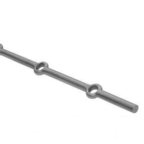 Interasse: 12 cm Barra forata in Ferro tondo da 12 mm