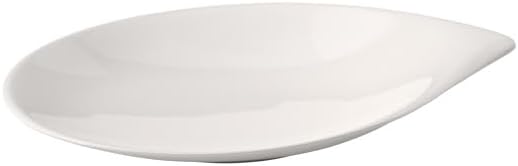 Villeroy & Boch Flow Bread & Butter Plate, 7.75 x 6.5 in, Premium Porcelain, White