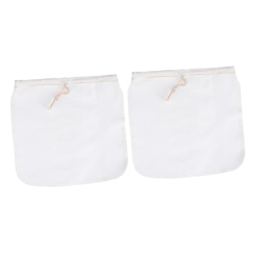 COLLBATH 2pcs Reusable Food Straining Bags Thickened Filter Pouches for and Tea Washable