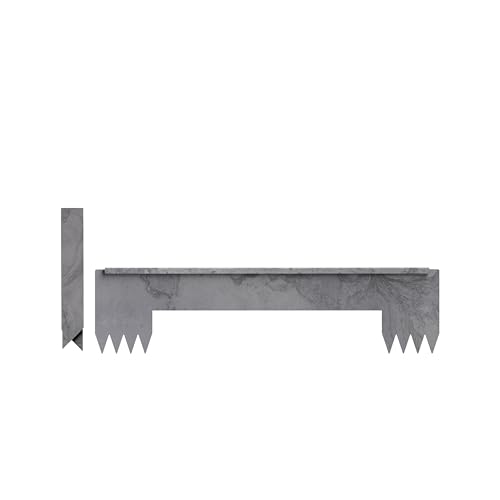 Hammer-in Landscape Edging - Cor-Ten Steel - 2ft Bridge Strips - Plus Connector Clips