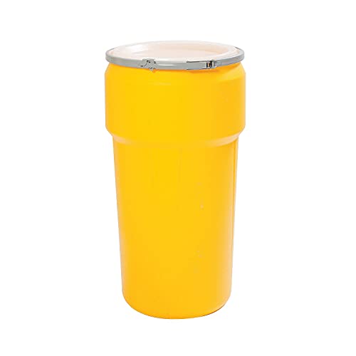 Eagle 20 Gallon Lab Pack Barrel Drum With Metal Lever Lock Band, Yellow, 1623M #TOP3