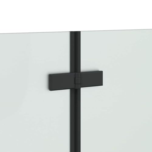 Cloison de douche pivotante noire pour une salle de bain moderne