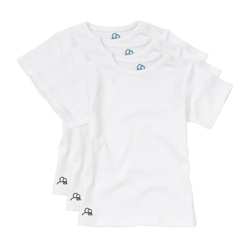Image of Sproot Baby Organic Cotton T-Shirts | 2 Pack, 12–18 Months | Plain White Baby Tee Tops for Boys & Girls | Soft, Breathable, Unisex Short Sleeve T-Shirts for Toddlers