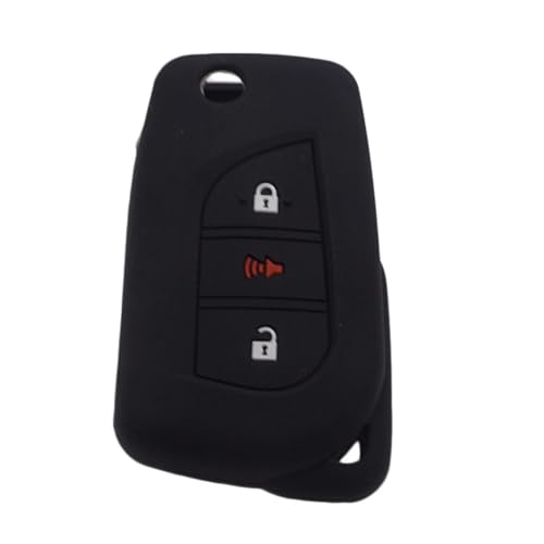 Étui clés télécommande voiture en silicone 3 boutons Toyota RAV4 Hilux